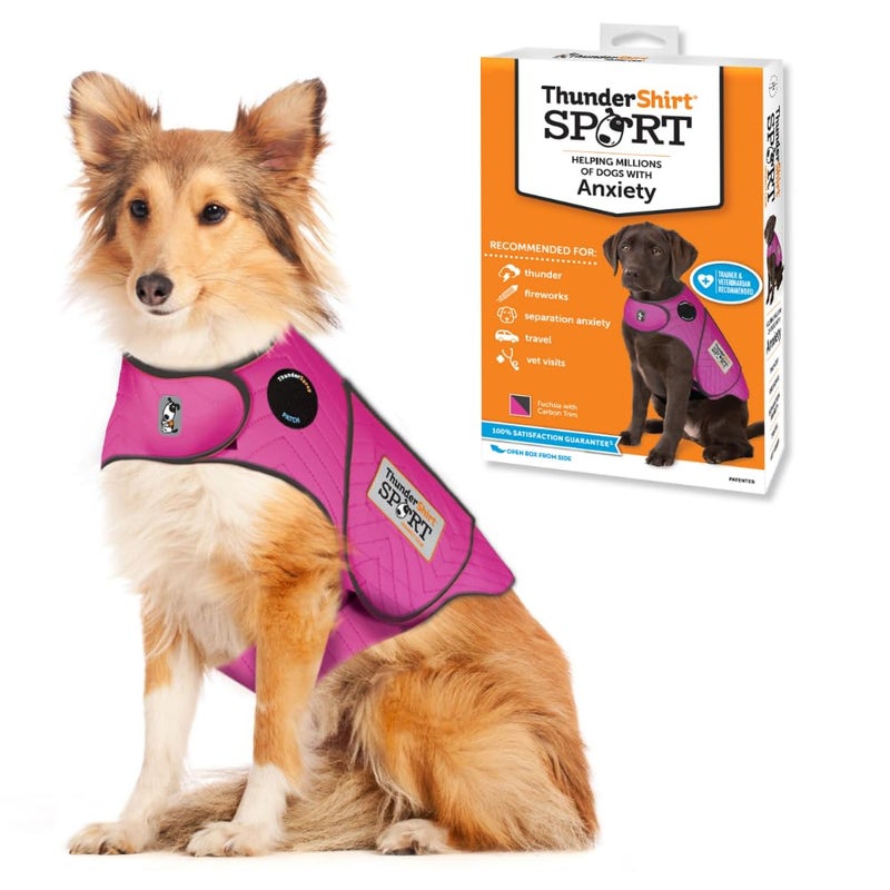 ThunderShirt for Dogs, Large, Fuchsia Sport - Dog Anxiety Relief Calming Vest - Image 1